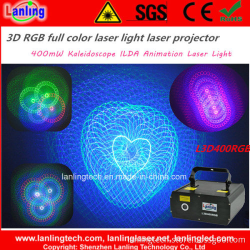 400MW RGB Kaleidoscope 3D Ilda Animation Laser Light (L3D400RGB)